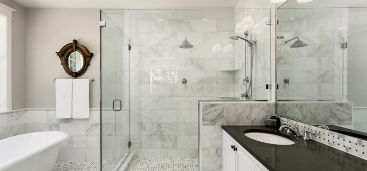 bathroom shower door installation in Westmont